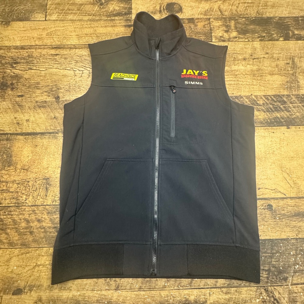Simms Fishing Vest Mens Size M Black Jay's Sporting Goods SeaChoice Products